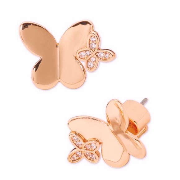 kate spade Jewelry Kate Spade Rose Gold In A Flutter Butterfly